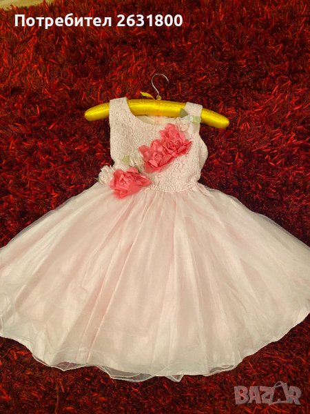 Официална рокля с цветя 7-8 год, снимка 1