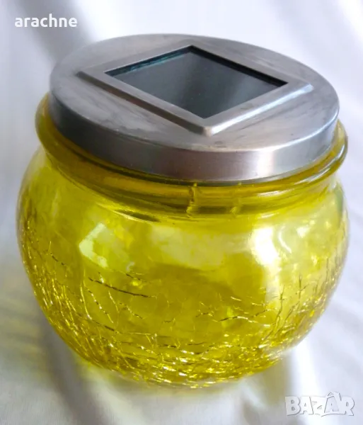 Рядък британски буркан "напукано" стъкло със сензор, снимка 1