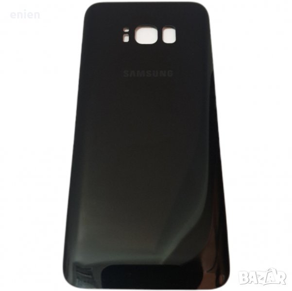 Заден капак, панел стъкло за Samsung Galaxy S8 Plus / Черен, снимка 1