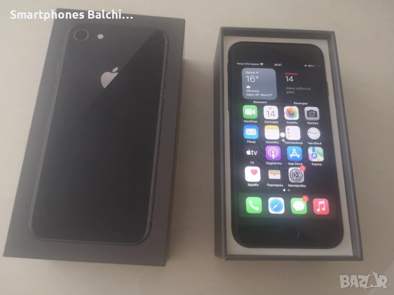 Iphone 8 Space Grey-100%Battery health , снимка 1