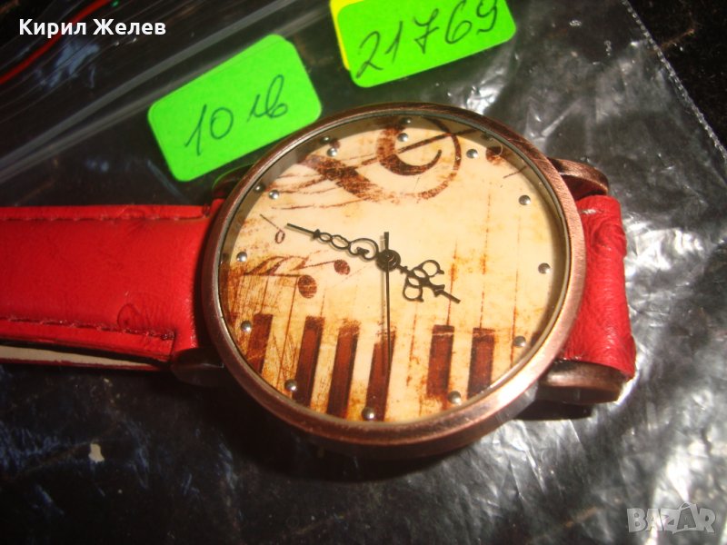 ВИНТИДЖ МУЗИКАНТСКА ОРНАМЕНТИКА КВАРЦОВ ЧАСОВНИК РАБОТЕЩ 21769, снимка 1