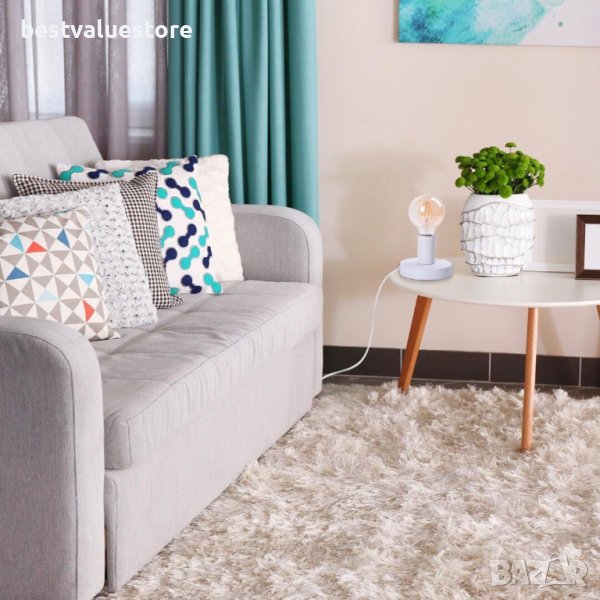 Настолна Лампа Бяла 1xЕ27 60W , снимка 1