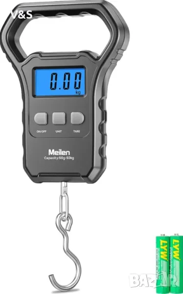 Везна за риба, висяща везна за багаж 110lb/50kg Риболовна везна с LCD дисплей с подсветка, везна за , снимка 1