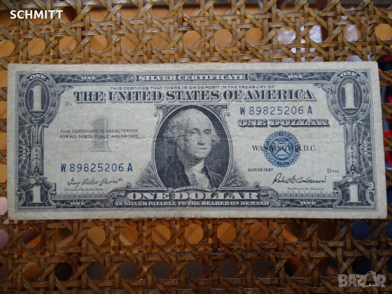 САЩ - $ 1 СРЕБЪРЕН СЕРТИФИКАТ 1957, снимка 1