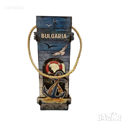 Комплект Българско вино, Бутилка Мерло 187 мл. Дървена кутия, снимка 1