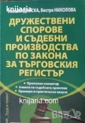Дружествени спорове и съдебни производства по закона за търговския регистър, снимка 1