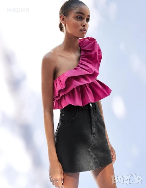 Нов топ Zara M с голо рамо, снимка 1