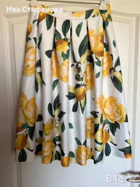 Нова разкошна елегантна пола свеж лимонен принт лимон лимони , снимка 1