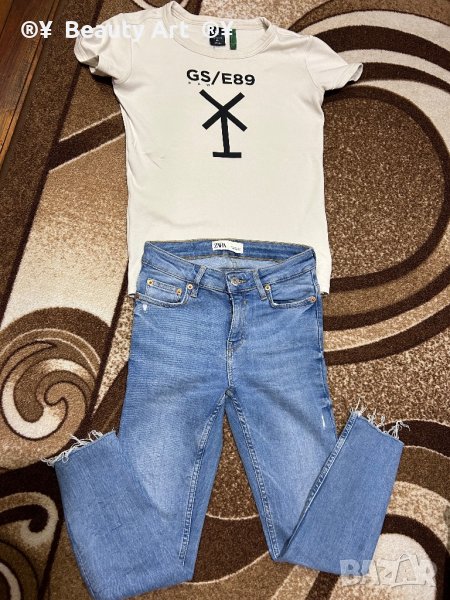 Лот Тениска G star и дънки ZARA , XS, снимка 1