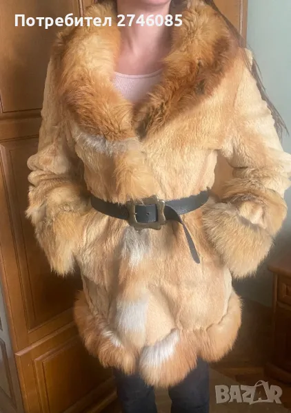 Палто от естествен косъм лисица, снимка 1