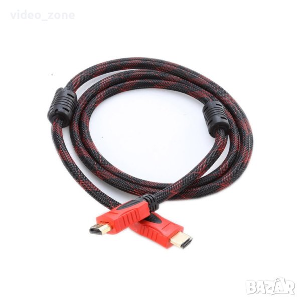 HDMI Кабел с оплетка и ферит, снимка 1