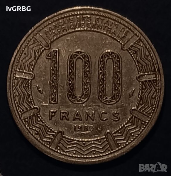 100 франка Чад 1980 Централна Африка CFA 100 FRANCS TCHAD  МОНЕТА ОТ ЦЕНТРАЛНА АФРИКА, снимка 1