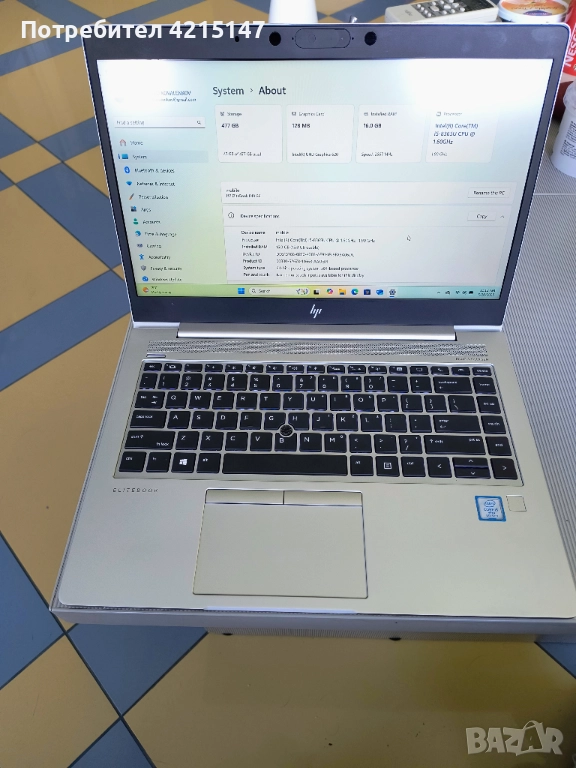 HP Elitebook 840 G6,i5-8365U,16GB-DDR4,512 GB-SSD NVMe,Windows 11 pro, снимка 1