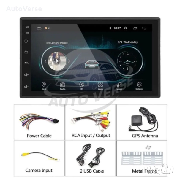 Универсална мултимедия Android 11 (7″) + камера | GPS, Wi-Fi, OBD2, снимка 1