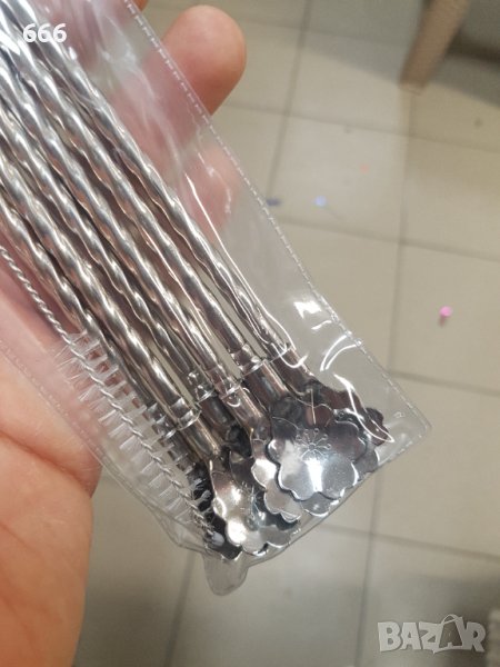Метални лъжички-сламки, снимка 1