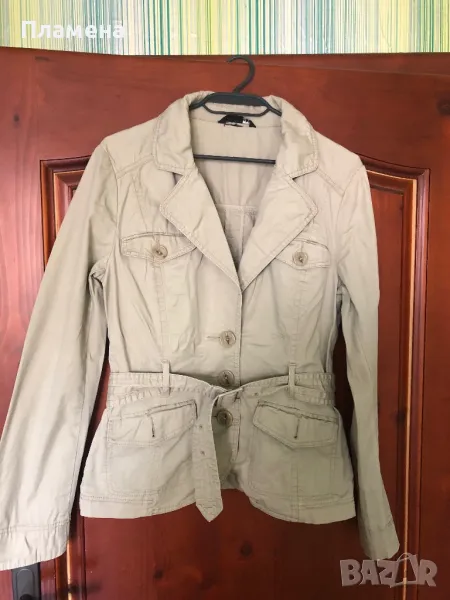 Бежов Тренч М Л с колан , снимка 1