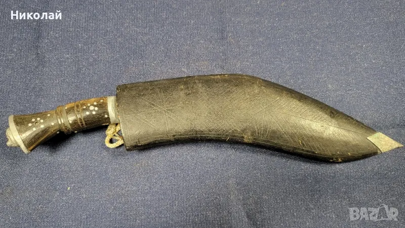 Стар нож кукри с кания, снимка 1