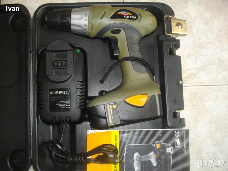 НОВ 19,2 Волта-Немски-Винтоверт-Дрелка-Кинг Крафт-King Craft KDD-1920, снимка 1