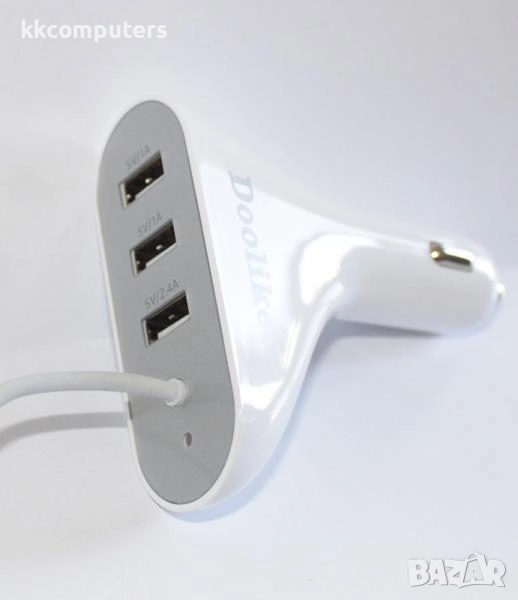 12V Зарядно за автомобил DOOLIKE CCA12 / 3USB + iPhone 6 Баркод : 452900, снимка 1