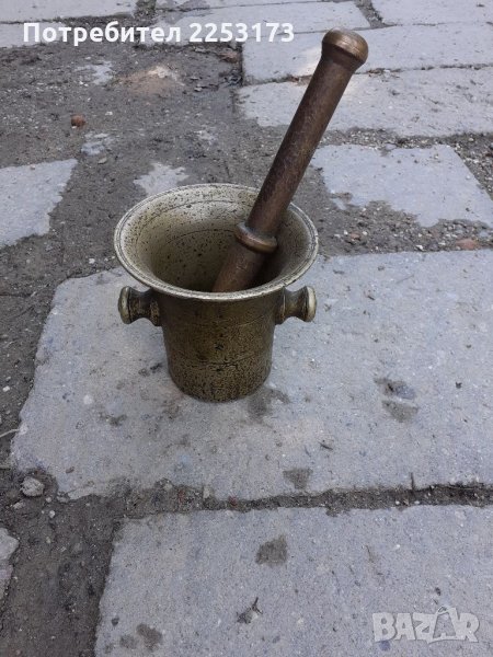 Месингови хаван стар 3 кг., снимка 1