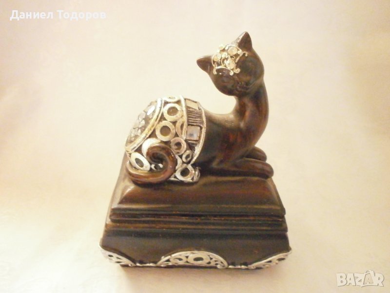 Кутия за Бижута - с Котка, снимка 1