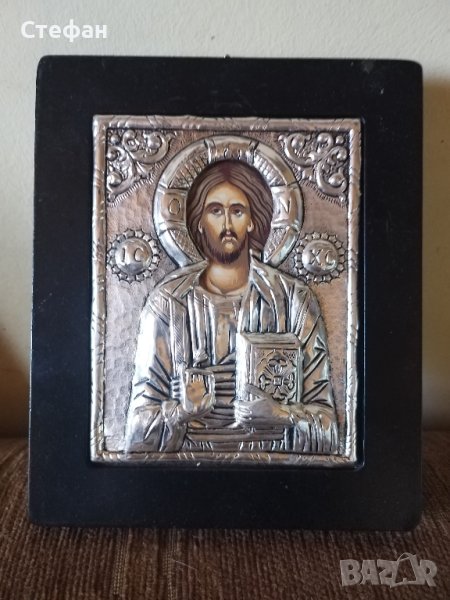 Сребърна домашна икона., снимка 1