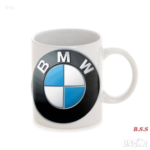 Бяла порцеланова чаша с логото на БМВ / BMW, снимка 1