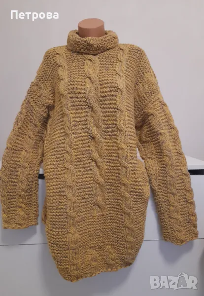 Ръчно плетен дебел пуловер, снимка 1
