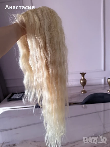 Перука руса естествена коса, снимка 1