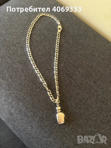 Сребърен плътен синджир с боксова ръкавица 67.62гр 925 , снимка 13 - Колиета, медальони, синджири - 49909837