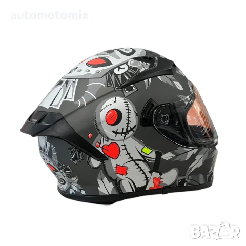 КАСКА ЗА МОТОР С ОЧИЛА, Размери S, M, L, XL - Matt Grey 4 - 721363