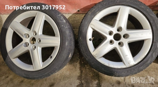 Продавам 4 бр. алуминиеви джанти 17 цола + ПОДАРЪК 4 бр летни гуми в добро състояние. , снимка 3 - Гуми и джанти - 53001718
