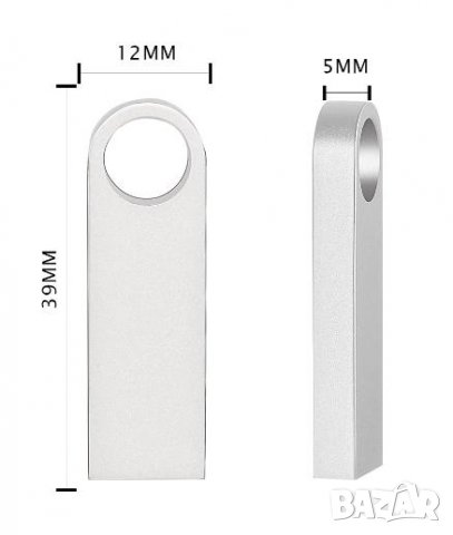 64GB U-Disk Flash USB Drive Удароустойчива Водоустойчива Метална Флашка Ключодържател 58~60GB , снимка 5 - USB Flash памети - 37257041