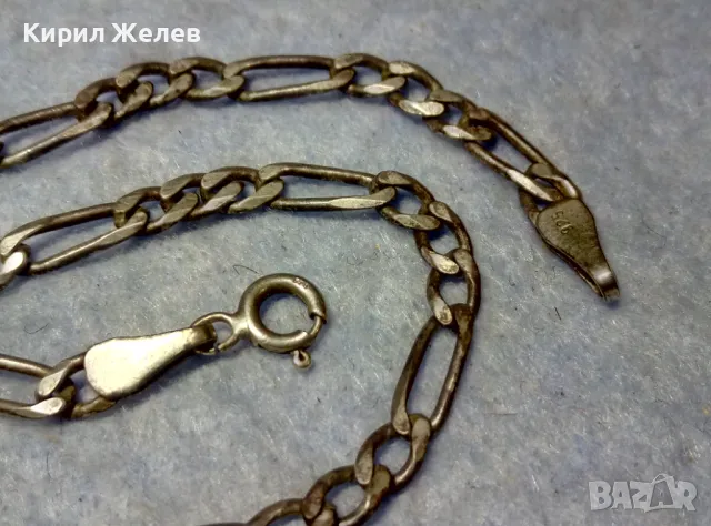 СТАРА СРЕБЪРНА ГРИВНА СРЕБРО 925 КЛАСИЧЕСКА КАРТИЕ ПЛЕТКА 47962, снимка 4 - Гривни - 49682640