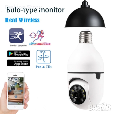 Куполна камера тип крушка 2MP Full HD 360°, снимка 2 - Други - 51499640