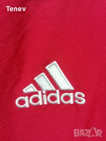 Adidas Vintage оригинално мъжко червено яке ретро винтидж размер 42/44 - L, снимка 3 - Якета - 43296276