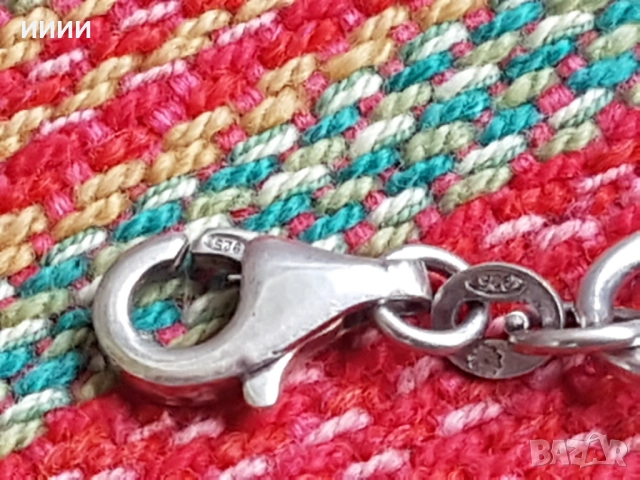 Сребърно колие ланец , снимка 3 - Колиета, медальони, синджири - 52291587