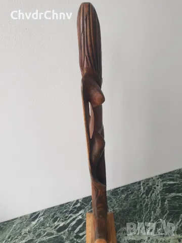 48см ръчна дърворезба статуетка/еротика/дизайнерска абстрактна дървена скулптура/фигура на гола жена, снимка 9 - Статуетки - 50310021