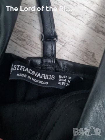НОВА дълга лъскава кожена рокля Stradivarius Страдивариус - М с етикет, снимка 4 - Рокли - 43739653