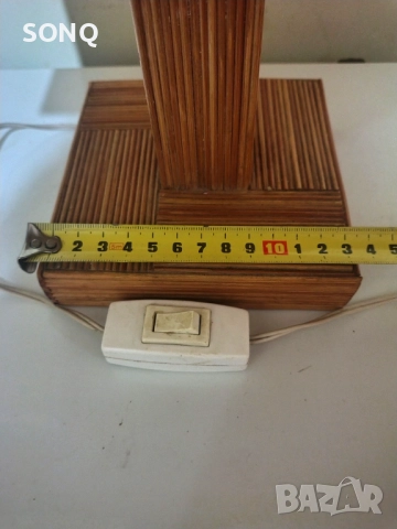 Интересна Стара Дървена Настолна Лампа, снимка 8 - Антикварни и старинни предмети - 52961030