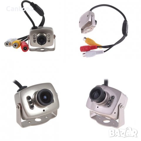 Цифрова мини охранителна камера, 6 IR диода, CMOS, PAL/NTSC, водоустойчива, снимка 5 - Камери - 37112477