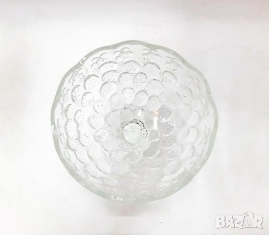 Винтидж тежка стъклена купа със столче(7.2), снимка 6 - Антикварни и старинни предмети - 43984576