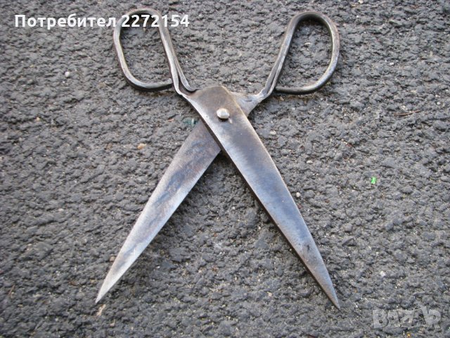 Кована абаджийска ножица-2, снимка 3 - Антикварни и старинни предмети - 29017232
