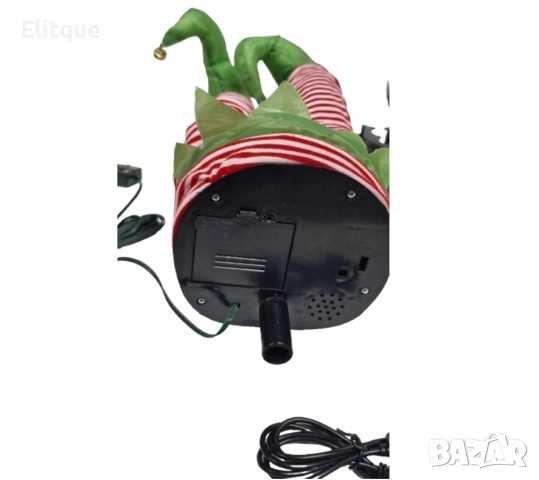 Анимирани крака на елф за коледно дърво – Забавен и уникален празничен декор, снимка 5 - Декорация за дома - 52775279