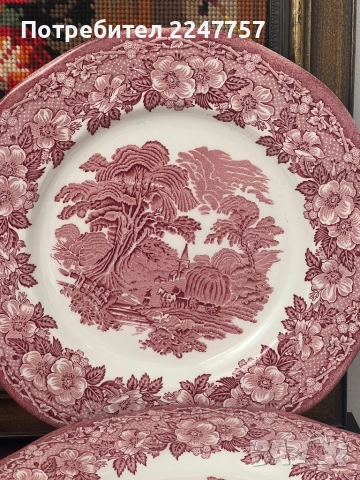 6 бр основни чинии England, снимка 4 - Чинии - 52837691