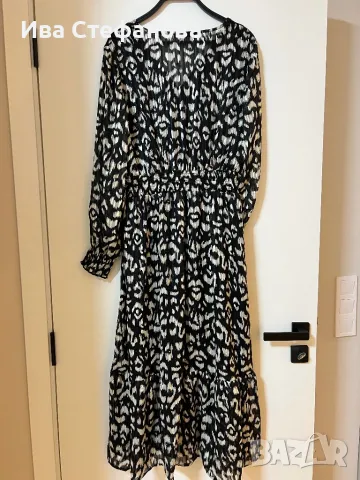 👗🛍️🎀Нова стилна разкошна феерична елегантна черно бяла рокля волани къдри, снимка 4 - Рокли - 48412458