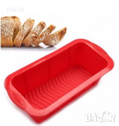 Висока правоъгълна тясна форма силиконов молд за печене на кекс хляб козунак руло десерти и др, снимка 7 - Форми - 33676796