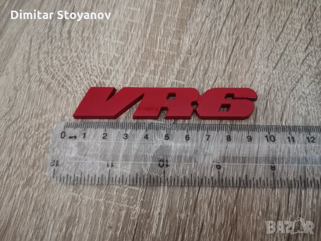 червена емблема VR6 за Фолксваген Volkswagen, снимка 2 - Аксесоари и консумативи - 34883099