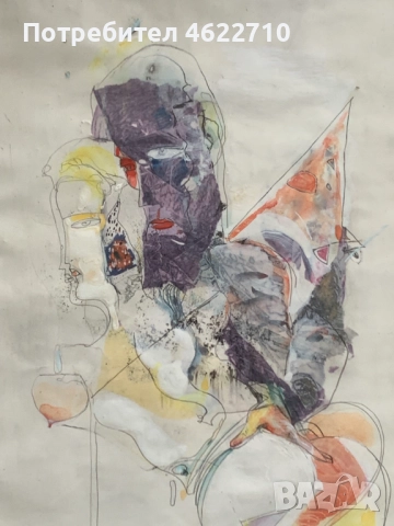 картина , Прегръдка 1 , от Атанас Нацев, снимка 4 - Картини - 52922055