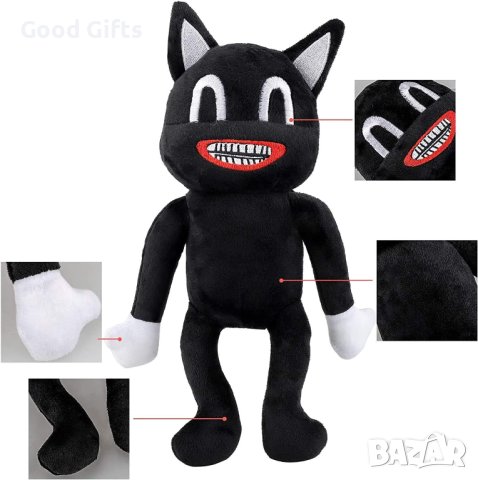 Плюшена играчка Черна котка ROBLOX RAINBOW FRIENDS 